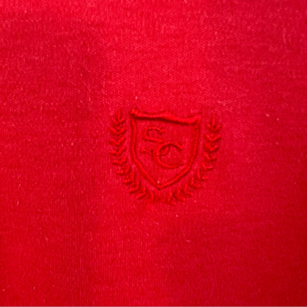 Vintage Steeple Chase Mens S SMall Polo Short Sleeve Shirt Red Embroidered Logo - Picture 2 of 3